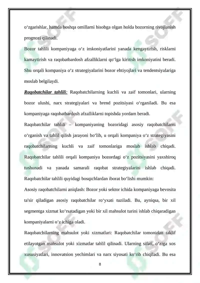 Marketingni tahlil qilish 8