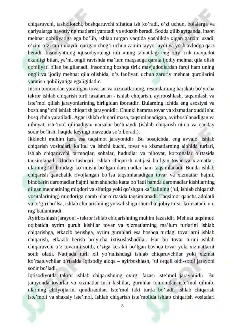 Iqtisodiy qonunlar va ularning amal qilish mexanizmi 8