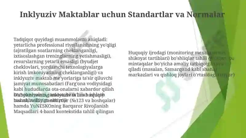 Inklyuziv ta'limning me'yoriy-huquqiy bazasini tahlil qilish 8