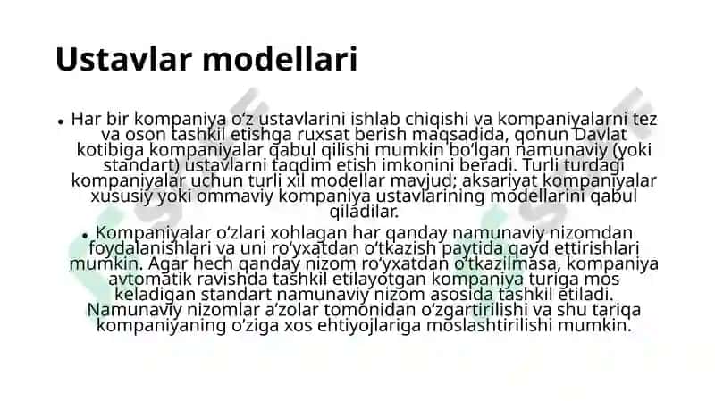 KOMPANIYA USTAVI 8