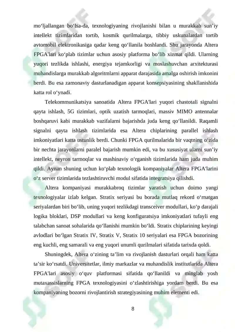 ALTERA DASTURLASH MUHITLARI VA QURILMALARI 8