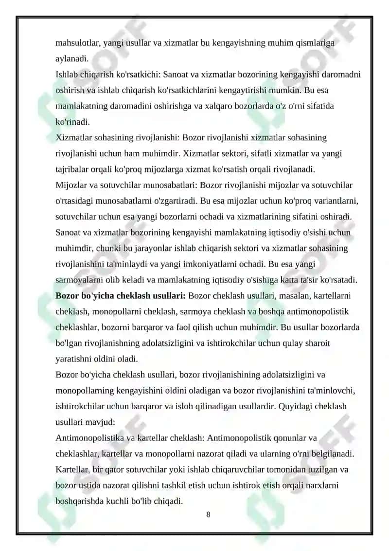 Iqtisodiy tahlilda omillar aloqadorligi va ularning turlari REFERAT ISHI 8