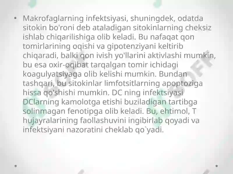 Gemorragik isitma qo`zg`atuvchilari, patoenezi, laboratoriya tashhisi. 8