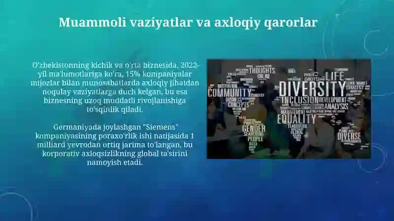 Tadbirkorlik etikasi va madaniyati 8