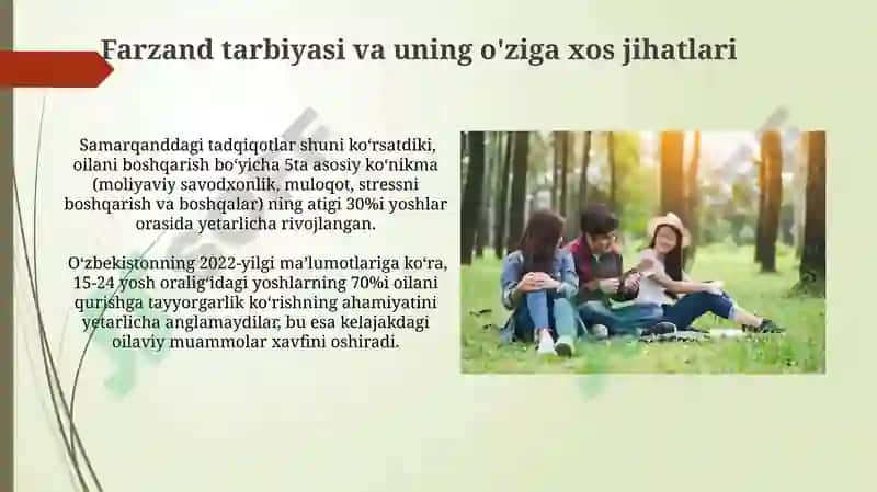 Yoshlarni oilaviy xolatga tayyorlash zarurati 8