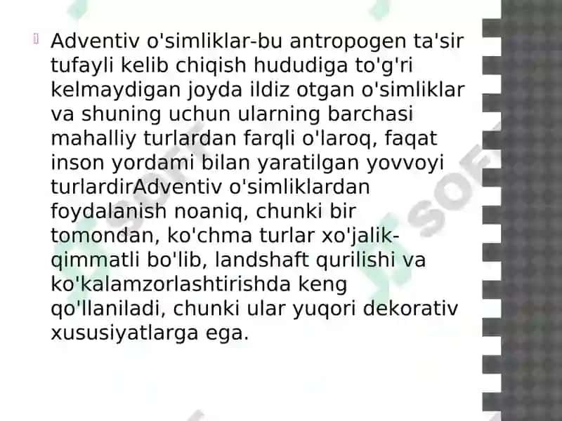 O’zbekistonning adventiv o’simliklari 8