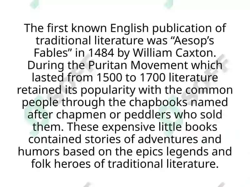 Traditional Literature 8