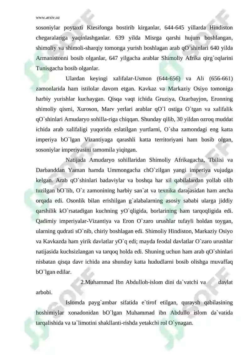 Islom dinining tarixiy yondashuvi 8