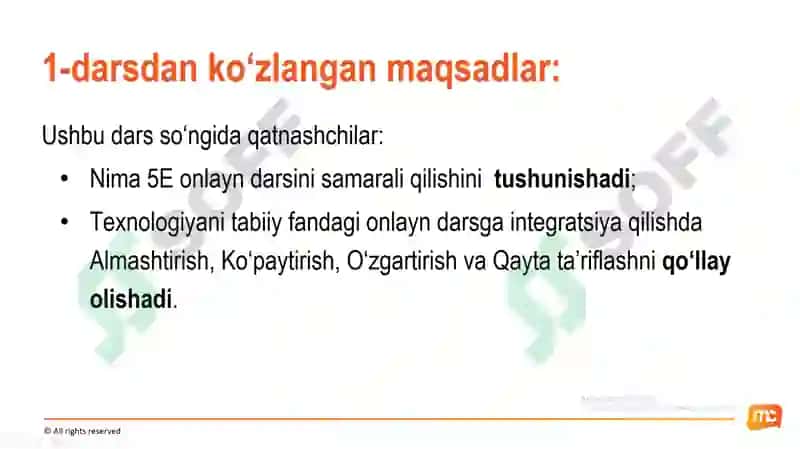 Modul $3: Tabiiy fani o‘rganishda texnologiyadan foydalanish 8