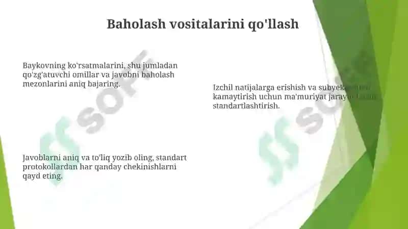 Baykovning kommunikativ tolerantlikni tashxislash usuli 8