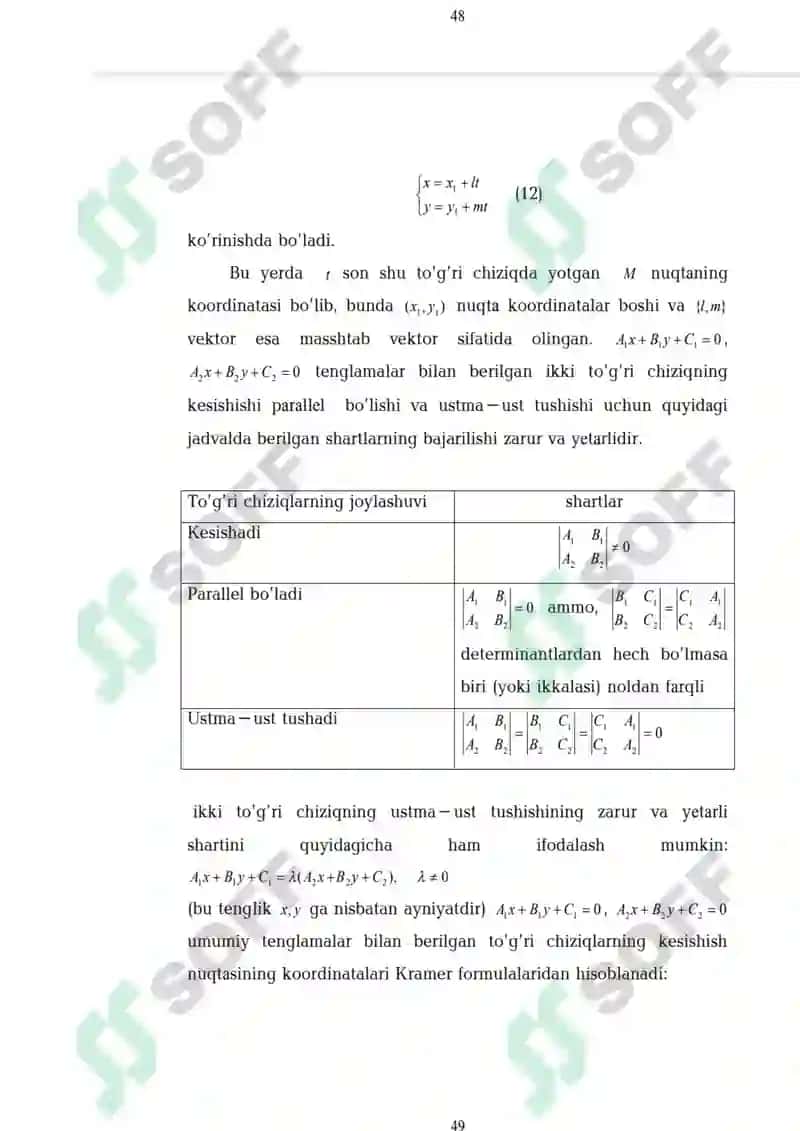 FAZODA TO'G'RI CHIZIQLARNING OʻZARO VAZIYATI
mavzusida ilmiy ish 8