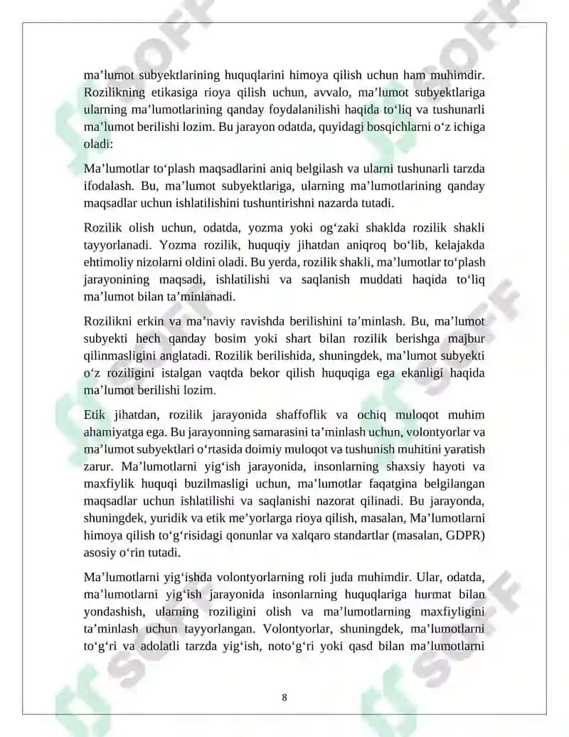 Ijitimoiy ishda tatqiqot o’tkazishning etikasi 8