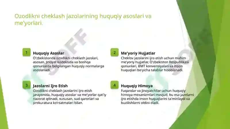 Ozodlikni cheklash jazolari 8