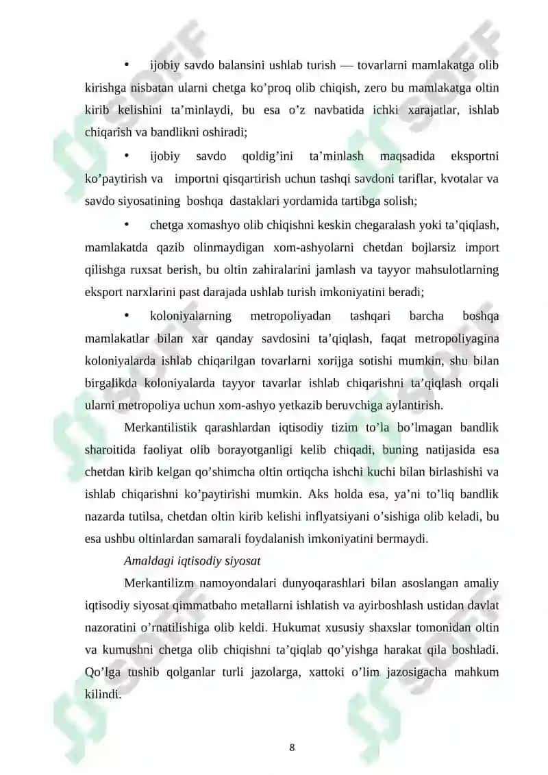 ХALQARO SAVDO DINAMIKASI 8