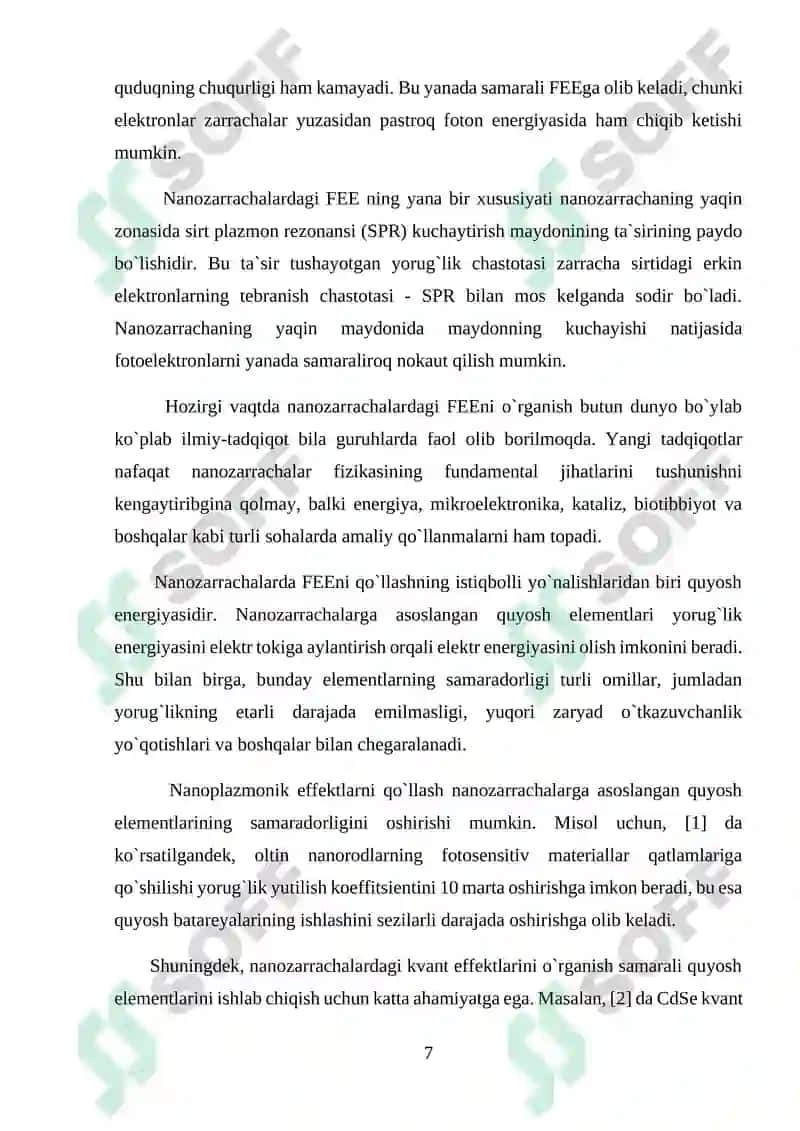 Nanotolali quyosh elementlari. Nanotolalar. Nanotolali sirtlar va ularning optik xususiyatlari. Nanotolali fotoelektrik energiya o‘zgartirgichlar 8