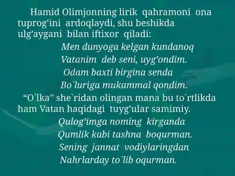Olimjon H. Tanlangan asarlar 8