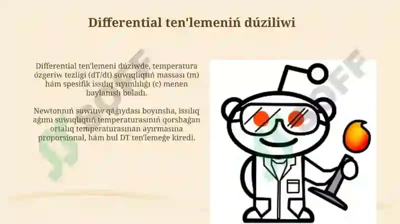 differential ten'leme arqalı modellew 8