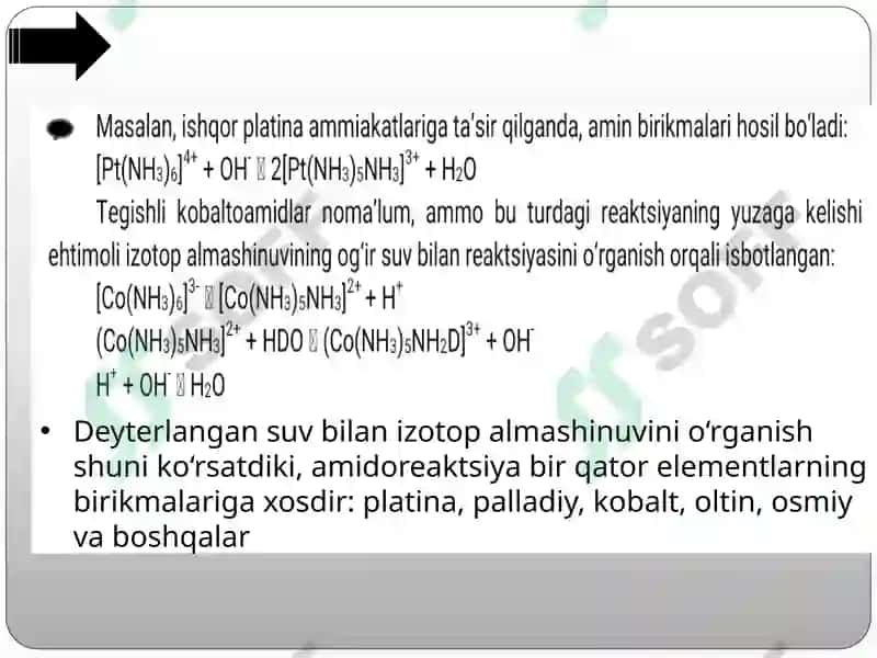 Kompleks birikmalarning kislota-asos xossalari 8