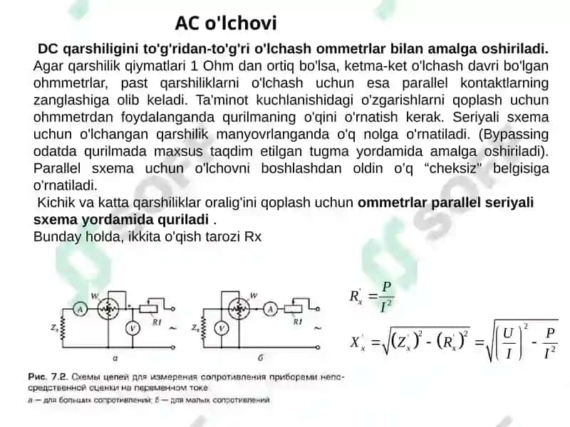 Elektr kattaliklarini o'lchash 8