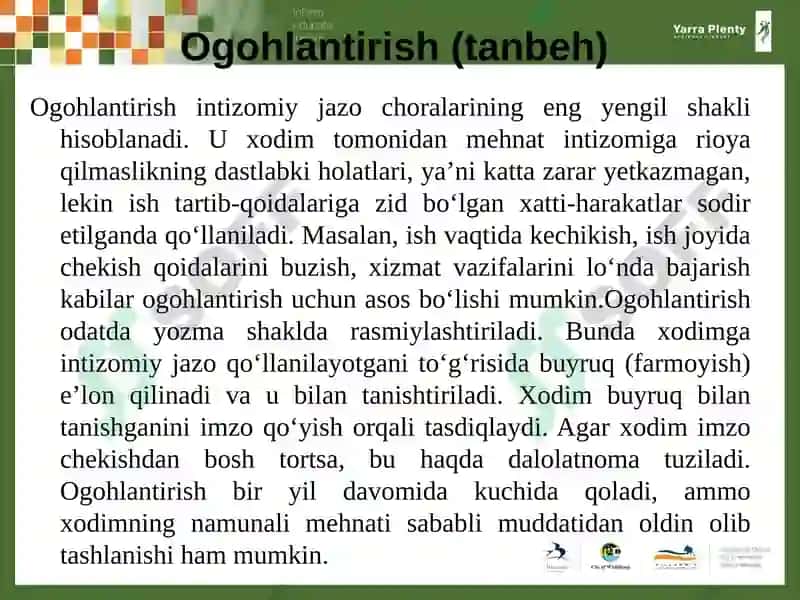 Xodimning intizomiy javobgarligi 8