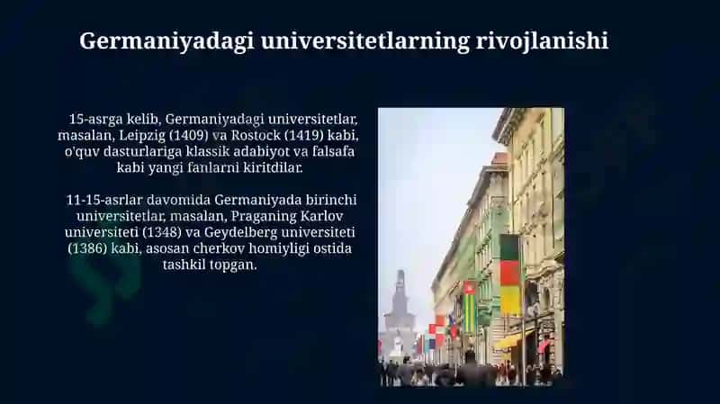 XI-XV asrlarda Germaniya va Italiya davlatlari 8