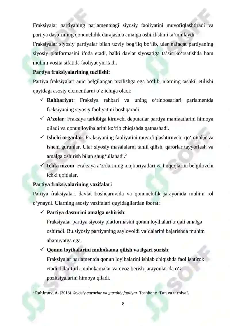 "EKSKURSIYA RAHBARI – GIDGA QO‘YILGAN TALABLAR" KURS ISHI 8
