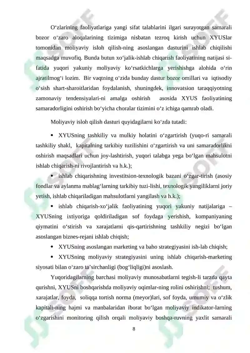 XO'JALIK SUBYEKTLARINING TO'LOV YO‘RIQNOMASI 8