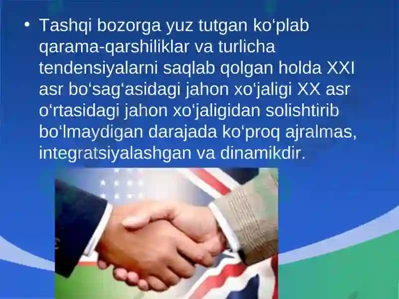 Xalqaro iqtisodiyintegratsiyauning mazmuni va shakllari 8
