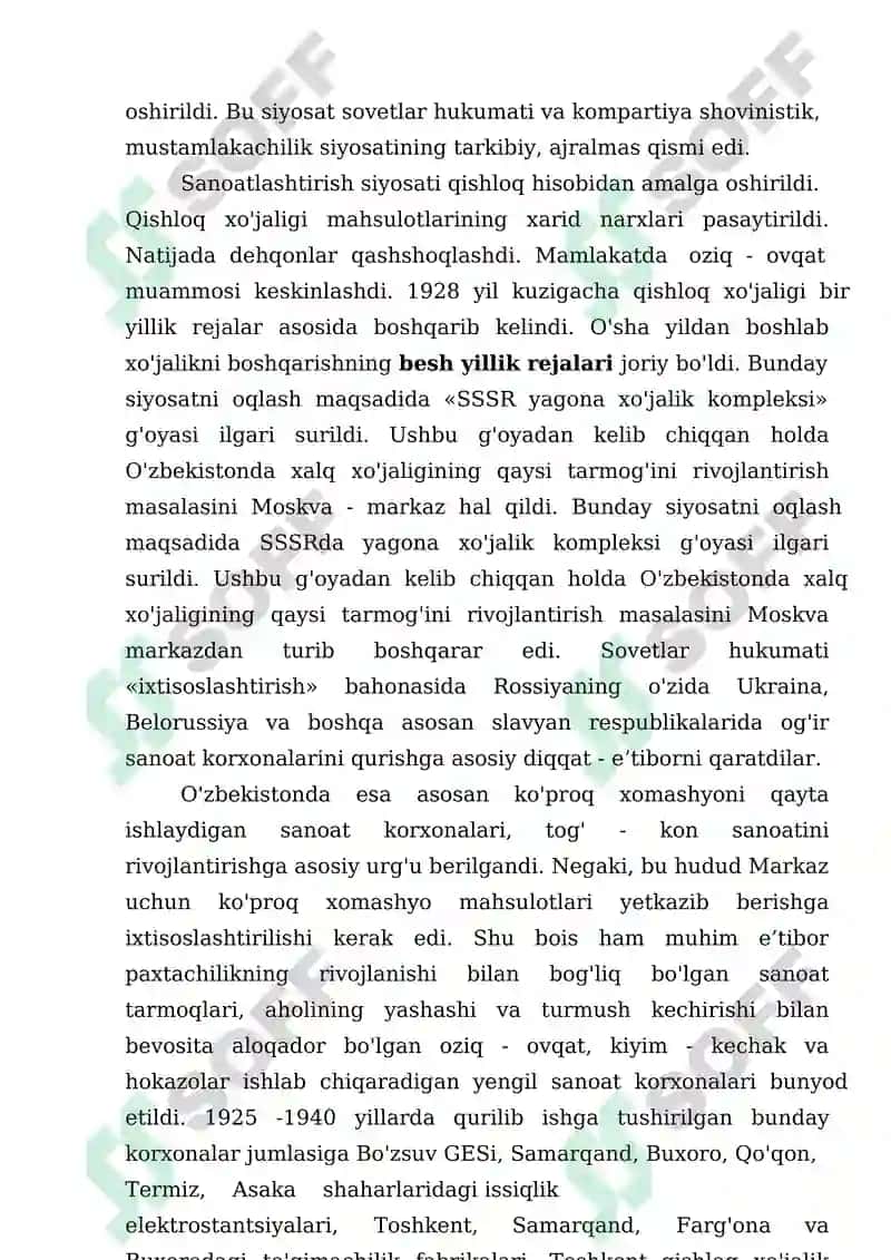 Sovetlar davrida oʻzbekistonning maqsadi ijtimoiy-siyosiy va iqtisodiy qaramlik 8