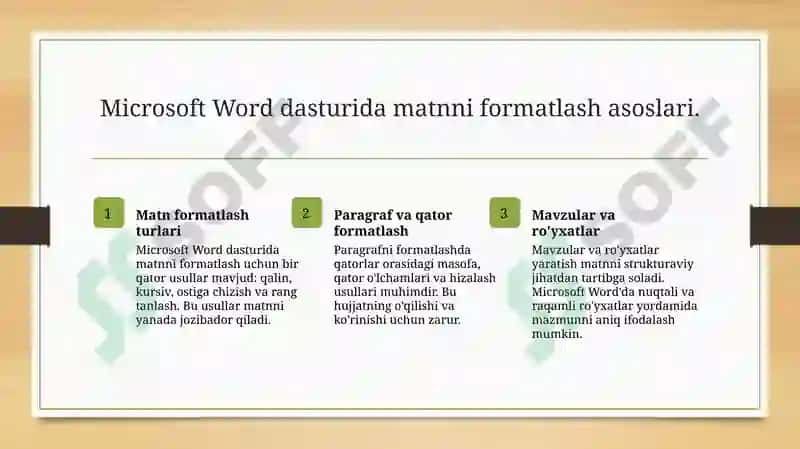 Microsoft Word dasturi 8