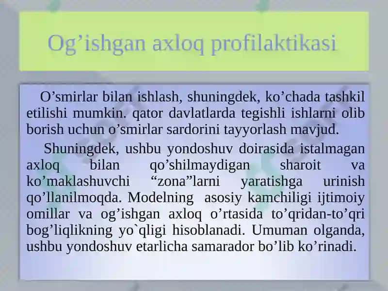 Shaxsning Og'ishgan Axloqiy G'aiji Timoiy-Psixologik Ta'sir 8