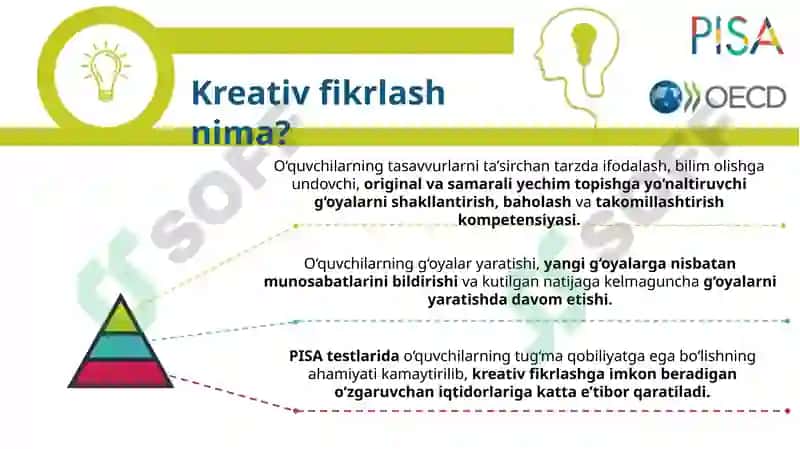 O'QUVCHILARNING KREATIV FIKRLASHINI RIVOJLANTIRISH 8