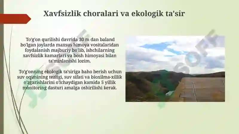 To'g'onlar qurilish texnologiyasi 8