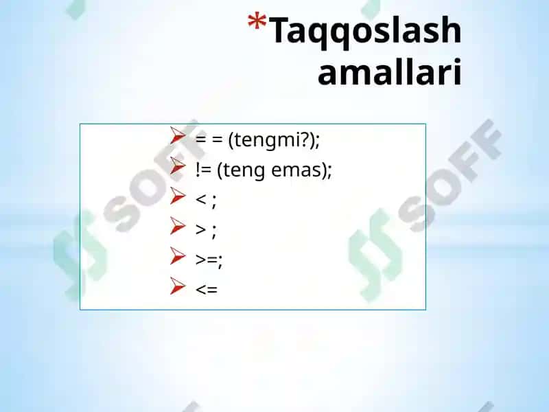 Dasturlashga kirish 8