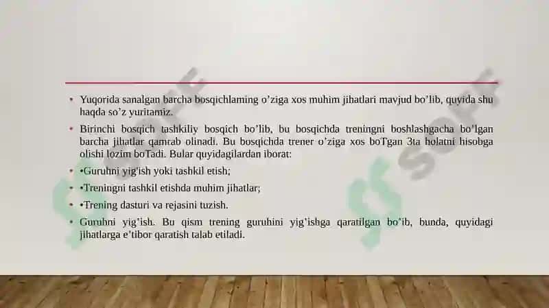 Trenerning guruhda ishlash uslubi 8