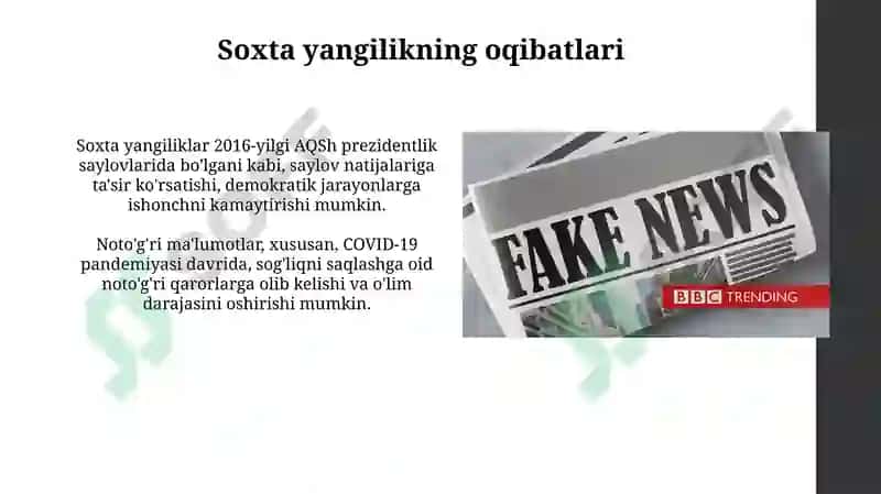 Soxta yangiliklar fenomeni 8