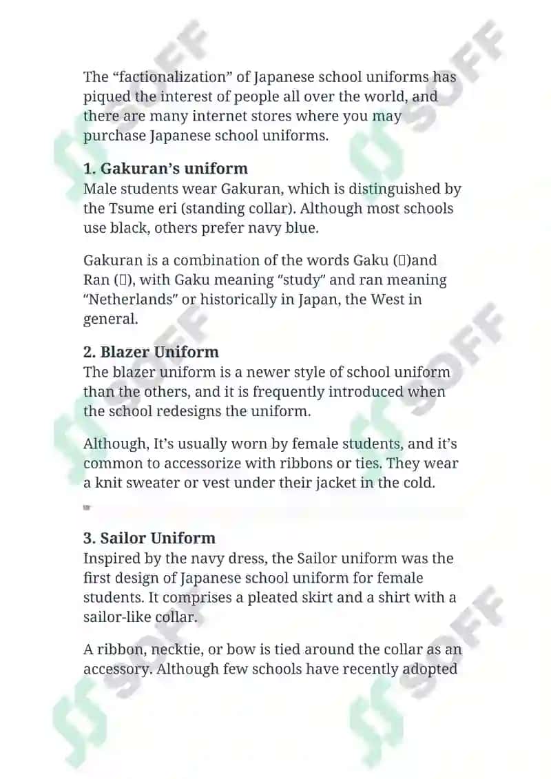 Japanese School Uniform 8