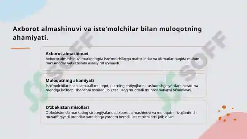 Marketingda Axborot siyosati 8