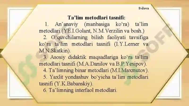 TA’LIM METODLARIVA VOSITALARI 8