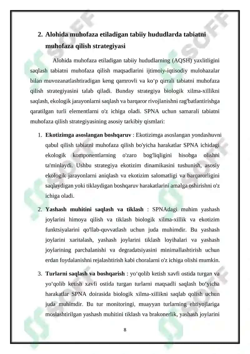 Alohida Muhofaza Etiladigan Tabiiy Hududlar 8