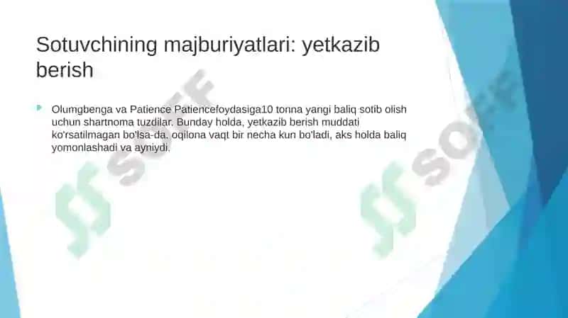 Sotuvchivaxaridorning majburiyatlari va ikkala si umumiy qoidalar 8