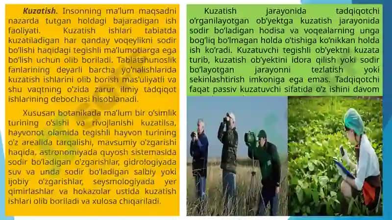 Tabiatshunoslikfanining predmeti, maqsadi va vazifasi 8