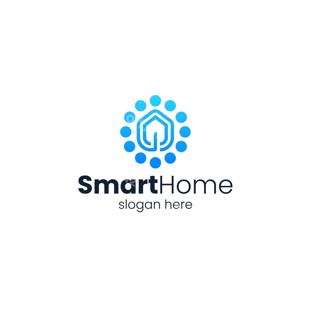 Aklli uy logo dizayn shabloni | Smart home logo design template 1