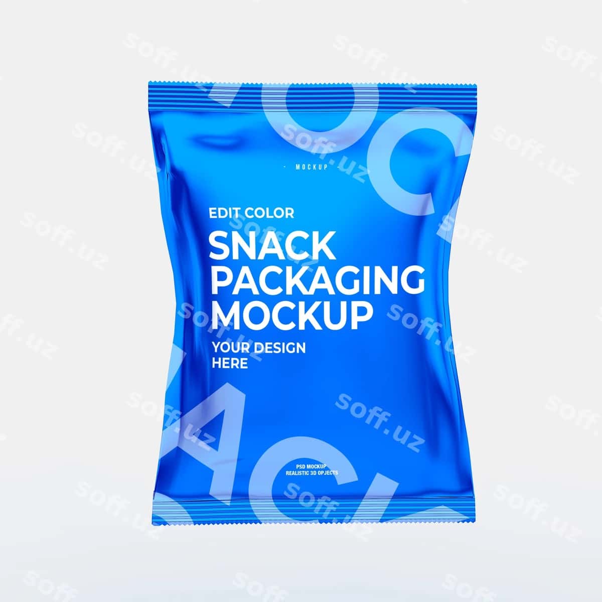 Snek paketi namunasi oq rang | Snack packaging mockup white color 1