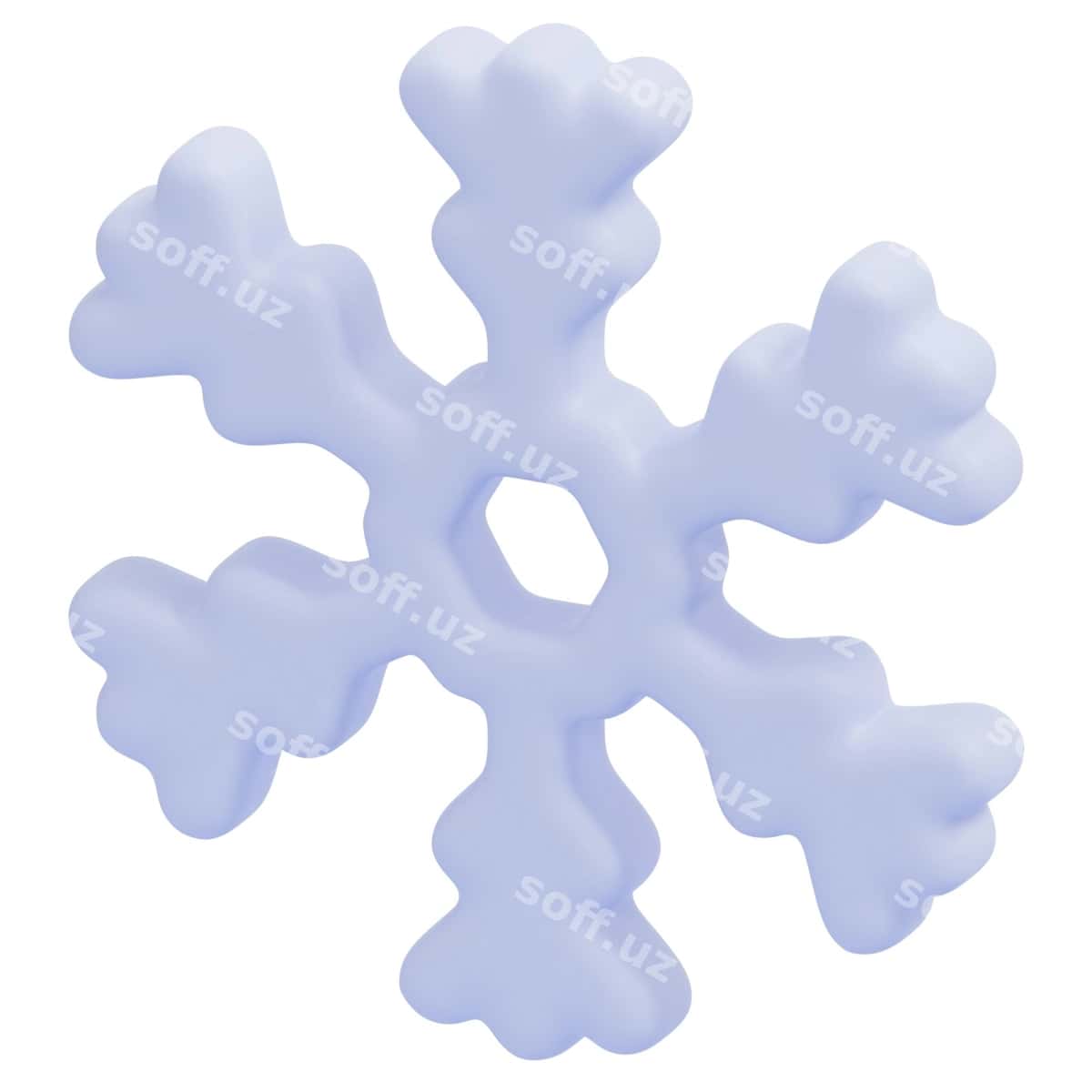 Qor bobosi 3D render ikonka illustratsiyasi | Snowflake 3d render icon illustration 1