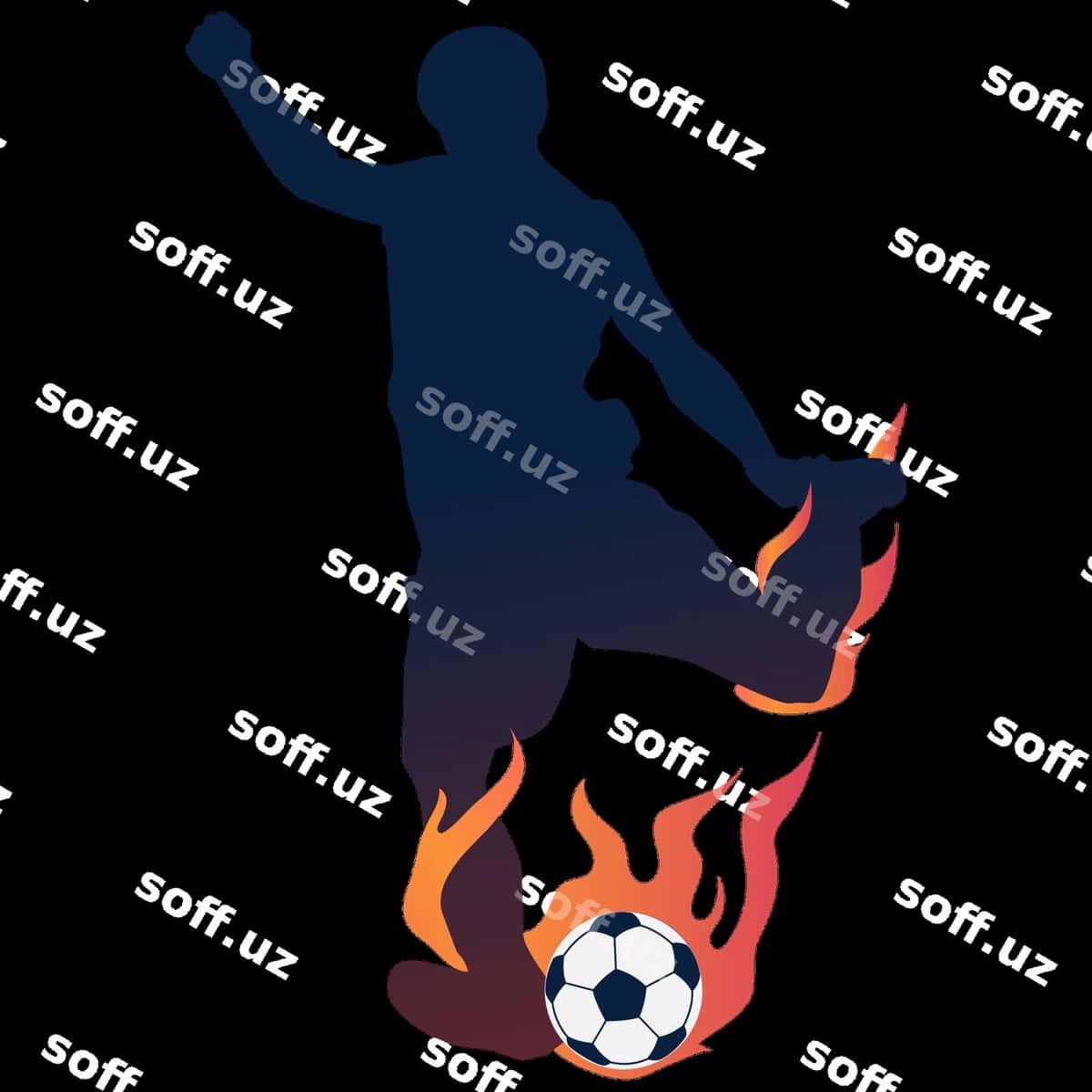 Futbol o'yinchi silueti | Soccer player silhouette 1