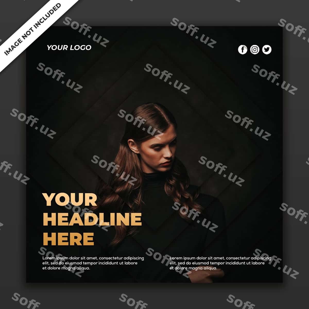 Ijtimoiy tarmoq posti moda shabloni | Social media post fashion template 1