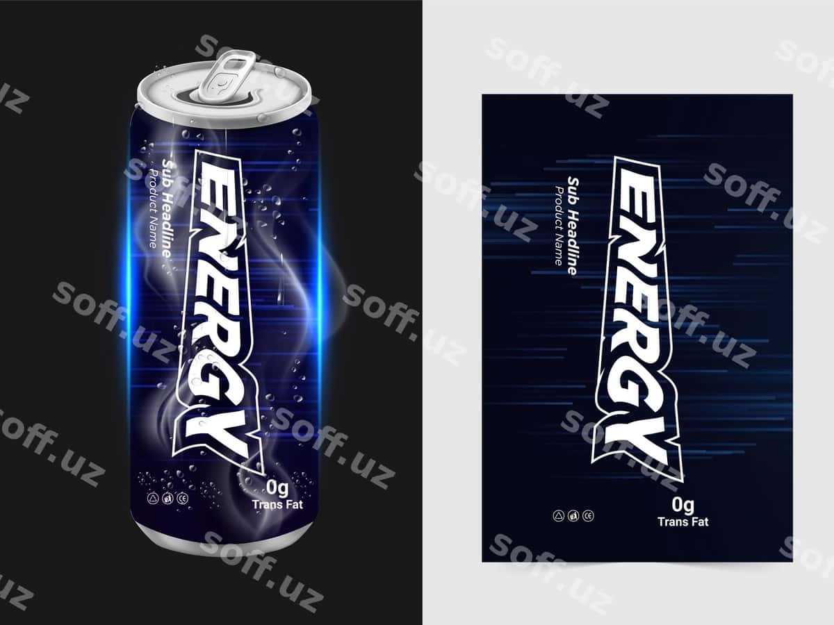 Soda banka brendlash laboratoriyasi dizayni | Soda can branding lab design 1