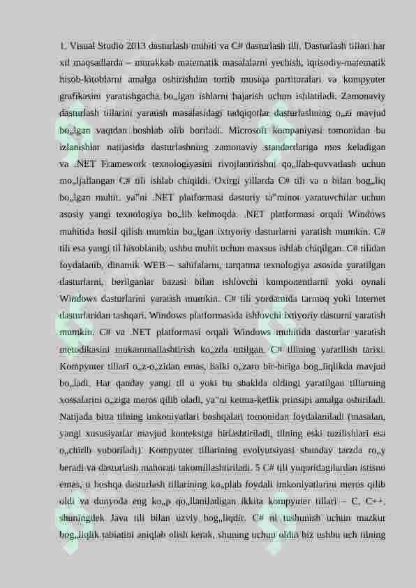 ASP.NET texnologiyasi yordamida onlayn ko’chmas mulk tizimini boshqarish 4