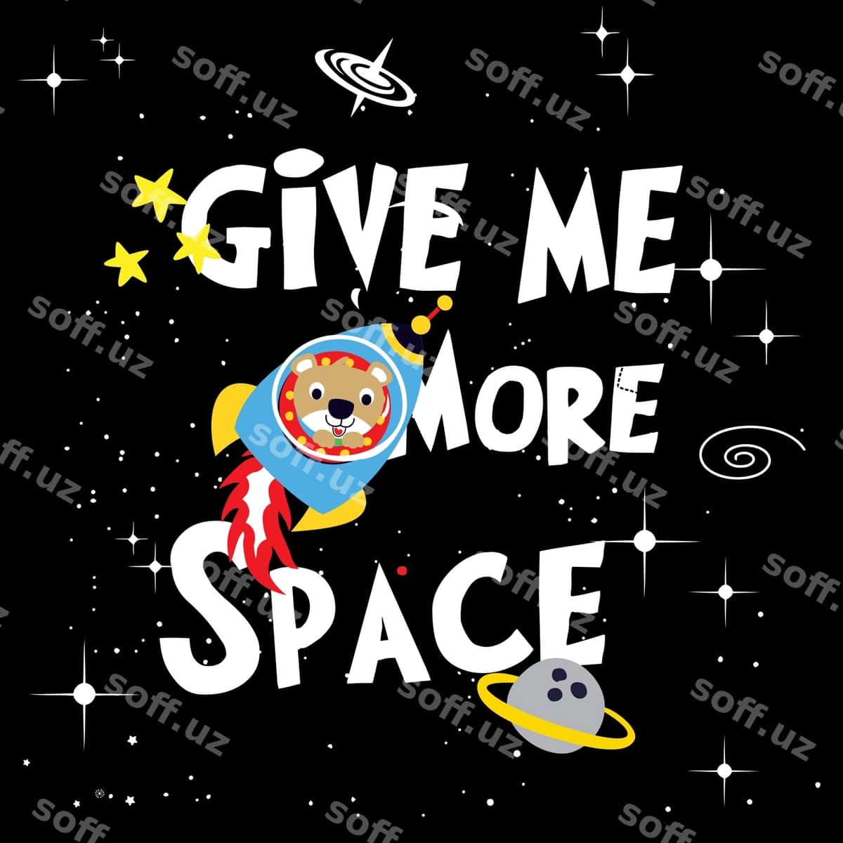 Kosmos astronauti ayiq karyakatur vektor | Space astronaut bear cartoon vector 1